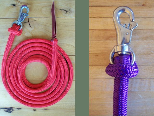 Paso Fino lead rope pink and purple